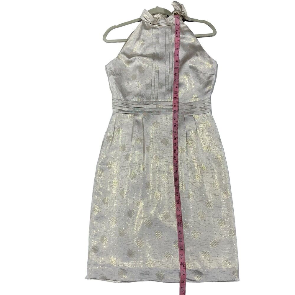 ANTONIO MELANI silk Sheath Dress Women 4 Halter Slimming Quiet Luxury Comfort - Picture 4 of 11